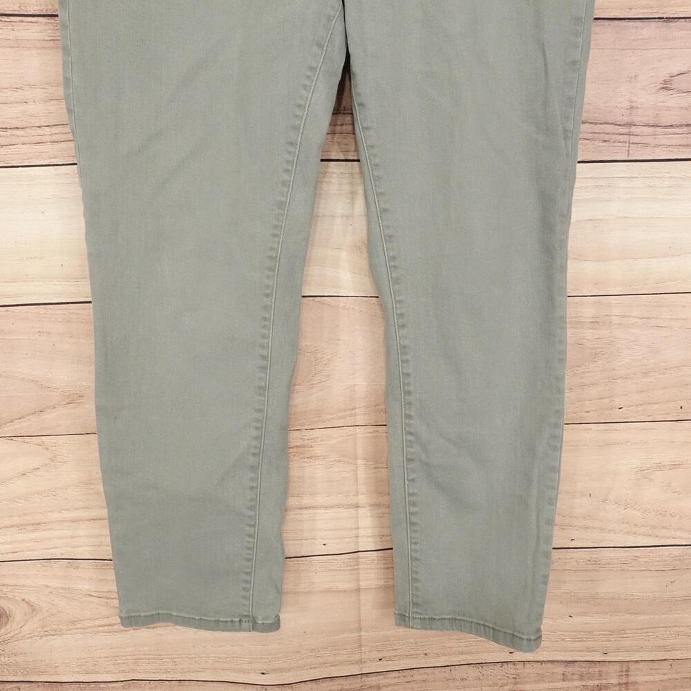 Sonoma Goods For Life Girlfriend Jeans Womens 12 Green Med Wash Stretch 34x25.5 - Picture 3 of 10